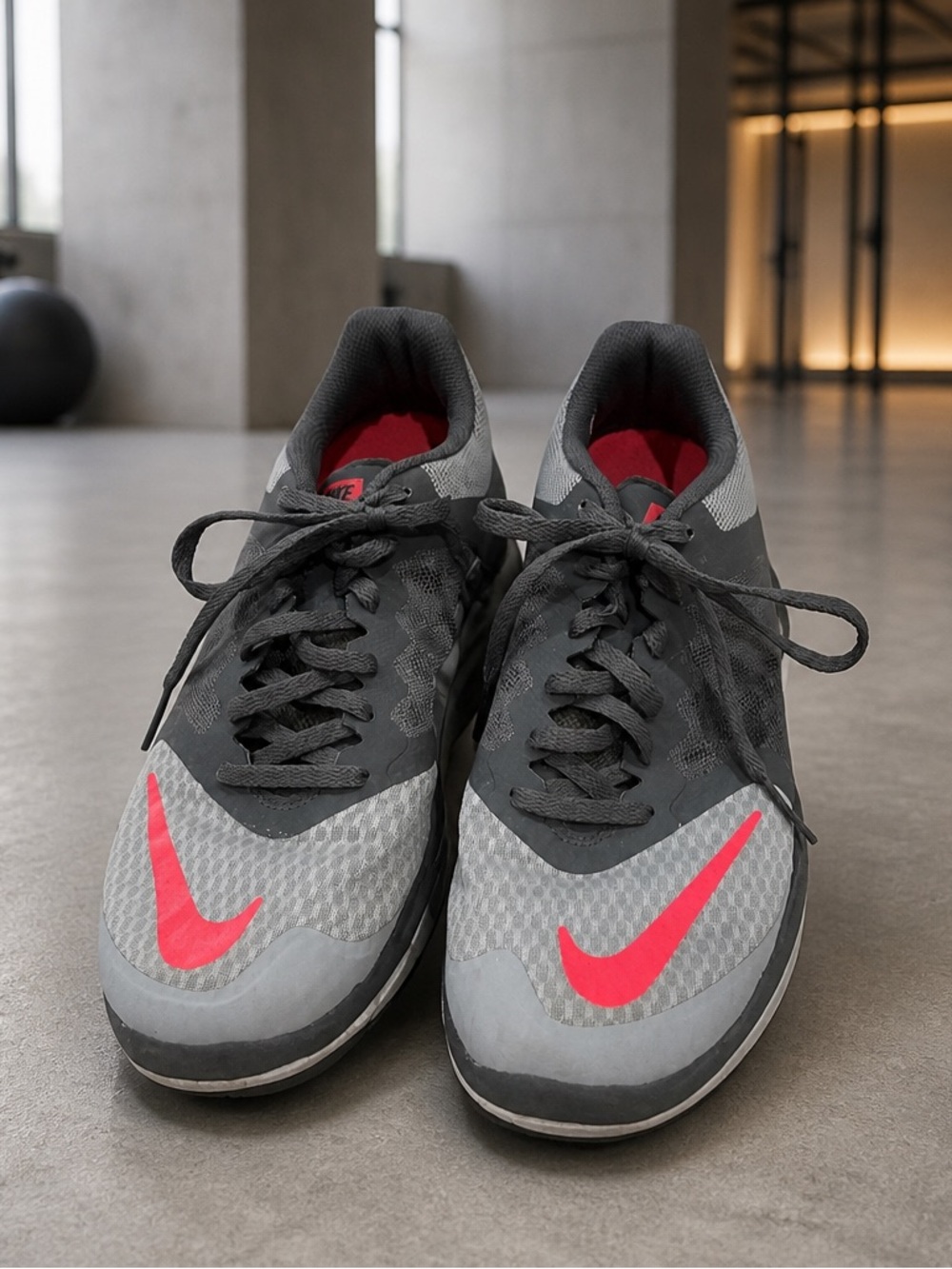 Nike Women’s FS Lite Run 3 Gray & Hot Pink Athletic Running Shoes Size 8
